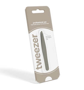 Pince à épiler à pointe arquée droite avec emballage de vente au détail, en acier inoxydable de précision, pour poils du visage, pince à épiler pour cils de qualité supérieure - Product Image 1