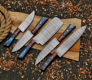 Professional Restaurant Grade Damascus Steel Chef <b>Knife</b> <b>Set</b> Wooden Handle Professional Cooking <b>Knife</b> <b>Set</b> Supplier - Product Image 3