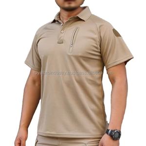 Chemises polo pour hommes T-shirt tactique à séchage rapide T-shirt décontracté à manches courtes pour hommes Chemise tissée T-shirt confortable pour hommes - Product Image 3