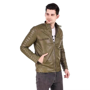 Veste en cuir pour homme, style nouveau, durable, coupe-vent, logo personnalisé, meilleur prix, en vente à bas prix. - Product Image 1