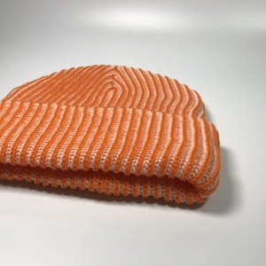 OEM Fashion Acrylic Blank <b>Winter</b> Warm Knit <b>Cap</b> Blank Custom logo Chunky Ribbed Beanie Hat new 2026 - Product Image 3