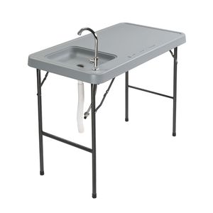 Table de découpe pliable portable pour filet de poisson et chasse, avec évier et robinet, pour cuisine de camping - Product Image 3