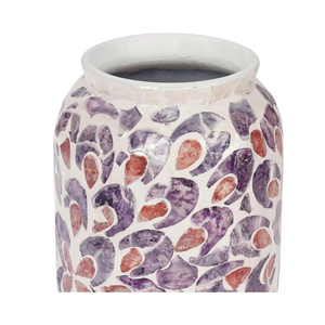Jarrón de Mosaico de Madreperla Hecho a Mano de Lujo para un Estilo Elegante en el Hogar - Product Image 3