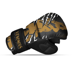Gants de MMA Venomous Gold Reaper, gants d'entraînement premium pour grappling, protection des mains à doigts ouverts - Product Image 4
