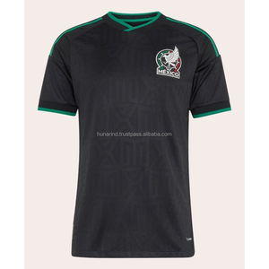 Camiseta de Fútbol Mexicana para Hombre, Blanca, Cuello en V, Rayas, Manga Corta, Logotipo Impreso por Transferencia de Calor, Nombre del Equipo Personalizado, Secado Rápido, Transpirable - Product Image 2