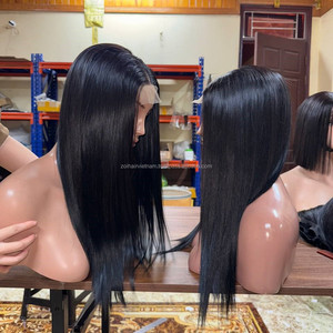 Cheap Human Hair <b>Wigs</b> Smooth Bone Straight <b>Wig</b> Human Hair Vietnamese Raw Hair Lace <b>Front</b> <b>Wigs</b> Transparent HD for Lace - Product Image 2