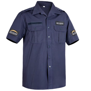 Men's Beaded Formal 100% Polyester Short-Sleeve Double-Pocket Summer Vacation Shirt Quick-Drying Breathable Anti-UV - Product Image 1