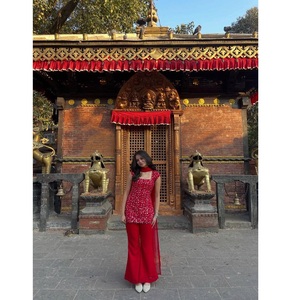 ชุดปาลาซโซผ้าฝ้ายลายชนเผ่าสุดหรู พร้อมผ้าคลุมไหล่ ผลิตจากผ้าคุณภาพพรีเมียม สวมใส่สบาย ดูดี เหมาะสำหรับงานปาร์ตี้ - Product Image 1