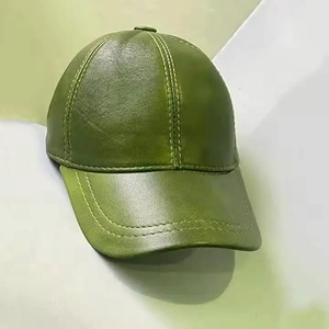 Casquettes de baseball en cuir véritable, nouveau design, sur mesure, noires, ajustées, service OEM à prix avantageux - Product Image 6