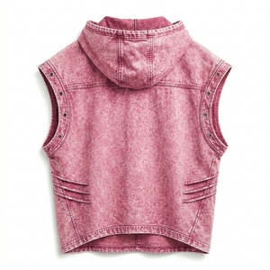 Chaleco sin mangas con capucha para hombre, diseño personalizado con efecto desgastado, estampado geométrico, estilo gótico, informal, para verano - Product Image 3