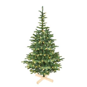 Sapin de Noël artificiel vert pré-éclairé de 8 pieds, 1307 pointes réalistes en PE/PVC, 500 lumières LED - Product Image 1