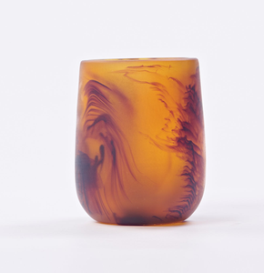 Gobelet réutilisable moderne en résine rose avec logo, sans pied, pour la maison, le bar, le bureau et l'hôtel - Product Image 1