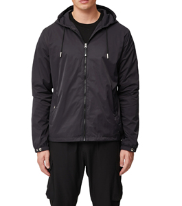 Veste de survêtement vintage en nylon zippée coupe-vent pour homme, légère et chaude, style color block, idéale pour le football et les sports. - Product Image 1