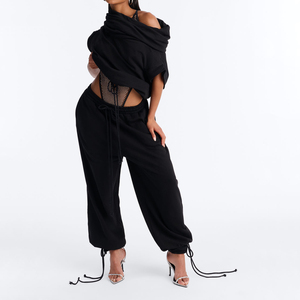 Custom Designer Women Clothing 400gsm Sweatsuit Streetwear Stylish Suit Applique Embroidery Jogger <b>Set</b> Women - Product Image 1
