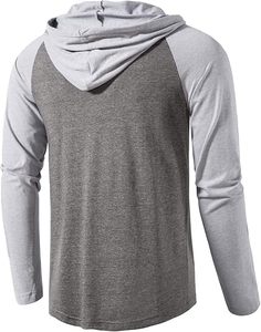 Men's Gym Workout Active Long Sleeve Pullover <b>Lightweight</b> <b>Hoodie</b> Casual Polyester/Cotton with Pocket Breathable Quick Dry Winter - Product Image 2