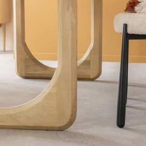 Table à manger Vandana Solace en bois de manguier et mérinos - Product Image 4
