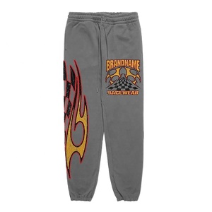Ensemble streetwear pour homme personnalisé avec nom de marque, sweat-shirt à manches longues, jogging, capuche, imprimé flamme, vêtements d'automne de haute qualité - Product Image 6
