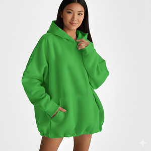 Sweat à capuche ample et confortable pour femme, imprimé, en molleton doux et chaud, coupe ample, 100% coton, tendance quotidienne, look streetwear hiver - Product Image 3