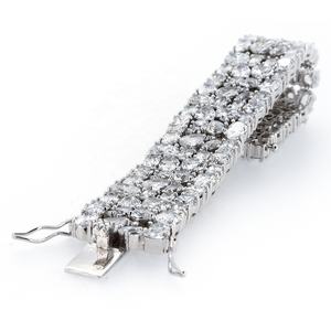 Pulsera de Joyería Clásica de Latón Chapado en Rodio con Circonitas Blancas y de Colores Mezclados - Edición Aniversario LAVINA Unisex Personalizable - Product Image 2