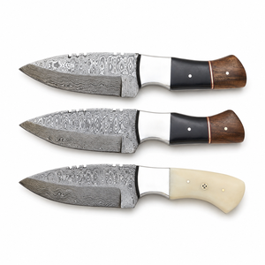 Cuchillo de Desollado Jexmoo DIY OEM Personalizado Hecho a Mano de Acero de Damasco con Mango de Madera Colorido para Camping y Cocina - Product Image 2
