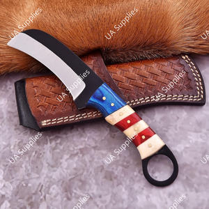 Cuchillo de Supervivencia para Camping y Caza, Hecho a Mano, de Alta Calidad, Forjado, con Orificio para el Dedo, Hoja Fija Tipo Halcón, Acero al Carbono, OEM/ODM/OBM - Product Image 4