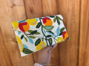Bolso de Mano con Cuentas Hecho a Mano con Diseño de Frutas, Bordado Multicolor, Bolso Portátil para Fiestas de Verano, Bodas, Novias, Bolso de Noche Personalizado - Product Image 3