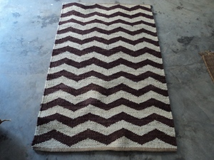 Alfombra de Yute con Patrón Geométrico, Alfombra de Fibra Natural Hecha a Mano, Alfombra de Estilo Marroquí en Blanco y Negro para Sala de Estar, Dormitorio, Decoración del Hogar - Product Image 2