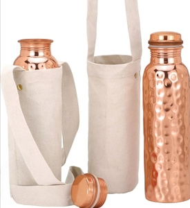 Botella de Agua de Cobre de 1000 ml, Cobre Puro, a Prueba de Fugas, Ecológica, Libre de BPA, Apta para Lavavajillas, con Bolsa de Yute, Diseño para Senderismo, Camping y Viajes - Product Image 4