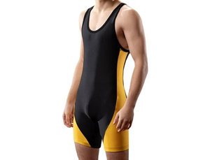 Men's Black Red Wrestling Singlet Fitted Polyester 160g Digital Print Stretch <b>Athletic</b> Wear for Sports - Product Image 5