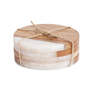 Elegant Wood Resin <b>Coaster</b> <b>Set</b> by NEHA ENTERPRISES Handmade Wooden Tea Cup <b>Coasters</b> for Kitchen Accessories - Product Image 3