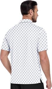 Camisas Transpirables Antiarrugas para Hombre, Logotipo Personalizado, Jersey de Algodón, Impresión Digital, Manga Corta, Cierre de Botones, Casual, Golf, OEM - Product Image 5