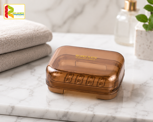 Light Luxury Plastic <b>Soap</b> <b>Holder</b> with Double-layer Drainage Holes - Product Image 3