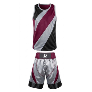 Uniformes de Boxeo de Satén de Poliéster de Alta Calidad con Logotipo Personalizado, Conjunto de Uniformes de Boxeo para Adultos en Venta en Línea - Product Image 2