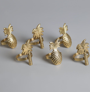 Eco-Friendly Brass Napkin Ring Leaf <b>Folding</b> Design <b>Table</b> Decorative Pieces perfect for weddings banquets or festive dinners Used - Product Image 2