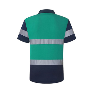Camiseta Polo de Alta Visibilidad para Trabajo, Diseño Moderno con Cuello y Botones Frontales, 100% Poliéster, con Franjas Reflectantes - Product Image 4