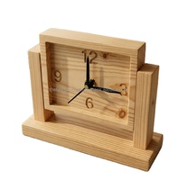 Horloge de bureau en bois et quartz faite à la main, écologique, mini horloge de table, décoration moderne pour la maison et le bureau, cadeau