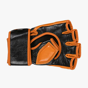 ถุงมือ MMA หนังสีส้มดำแบบมีพิษ ครึ่งนิ้ว พร้อมสายรัดข้อมือ สำหรับฝึกซ้อมศิลปะการต่อสู้ อุปกรณ์ซ้อมต่อสู้ สำหรับผู้ใหญ่ทุกเพศ ขนาด 14 - Product Image 3