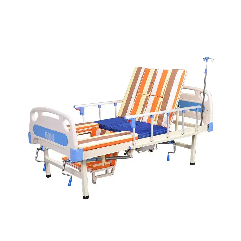 Adjustable Comfortable Hospital Nursing Bed Medical Examination Bed With Mattress