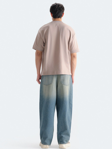 Men's Women's <b>Light</b> Blue Loose Fit Denim Jeans Casual Washed Wide Leg Style Summer Wear Denim Jacket Pant Baggy Styles - Product Image 4