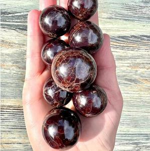 Chakralume Boule de Cristal Rouge Naturelle Polie Pierre de Guérison Reiki Méditation Feng Shui Décoration Énergétique Pyramide Ange Inde - Product Image 4