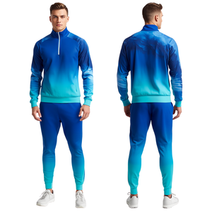 Survêtement pour homme tendance avec motif dégradé inspiré de l'aurore et caractéristiques de confort athlétique de qualité supérieure - Product Image 3