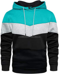 Nueva Sudadera con Capucha Esencial para Hombre, Manga Larga, 100% Algodón, Invierno, Otoño, Informal, Deportiva, para Exteriores, con Estampado de Patchwork y Forro Polar - Product Image 1