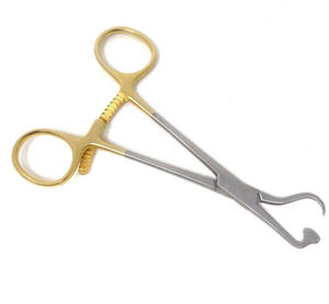 Pince à couronne incurvée TC Keramo Grip avec inserts diamantés en acier, manuelle, haute qualité, chirurgicale orthopédique, Classe II CE GS - Product Image 3