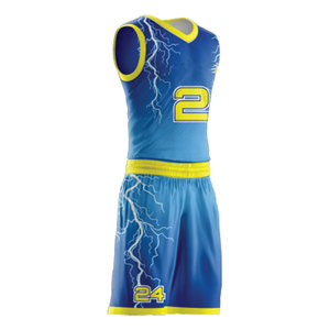 Tenue de basketball personnalisable respirante imprimée, design OEM, vêtements de sport par sublimation, ensemble uniforme de basketball - Product Image 3