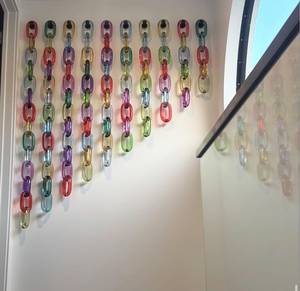 Chaînes en résine multicolores de qualité supérieure, maillons en acrylique, pièces décoratives, accessoires de présentation de table, accessoires de design d'intérieur, vente en gros de luxe - Product Image 2