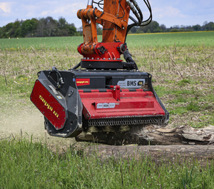 Heavy Duty Diesel Excavator <b>Wood</b> Chipper Attachment with Gear for Land Clearing Tree Brush Grass Cutting Hydraulic Mulching Head - Product Image 6