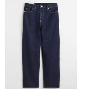 Pantalon en jean droit pour homme à prix abordable, grande taille, style décontracté urbain, doux, confortable, respirant, tissage tricoté, tendance - Product Image 4