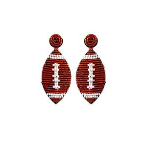 Wholesale Hand-Beaded Women and Girl Adult Sports <b>Earrings</b> Basketball Baseball <b>Football</b> Soccer Statement Jewelry Gameday <b>Earring</b> - Product Image 2