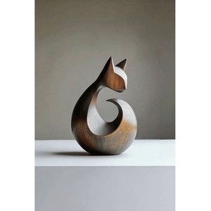 Vase sculpté en bois de luxe, élégant et rustique, pour la décoration intérieure, pièce artisanale en bois naturel pour la présentation de fleurs - Product Image 1