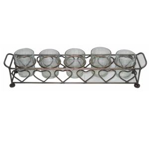 Ensemble de bougeoirs votifs en métal et verre pour décoration de table de mariage moderne de luxe de qualité supérieure de haute qualité - Product Image 5